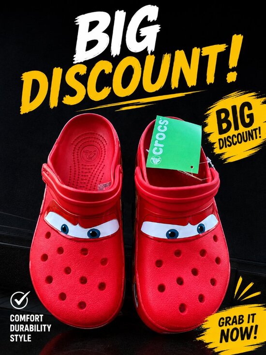Other - NEW Crocs Lightning McQueen Clog Adult Shoe Limited Classic No Lightup